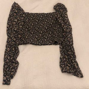 cropped off the shoulder tee